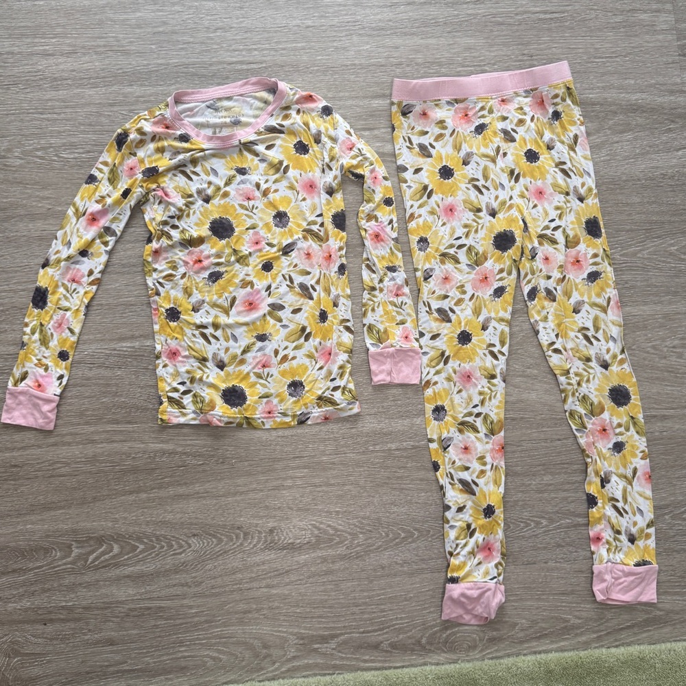 Little Sleepies Floral Kids Pajama Set 7/8